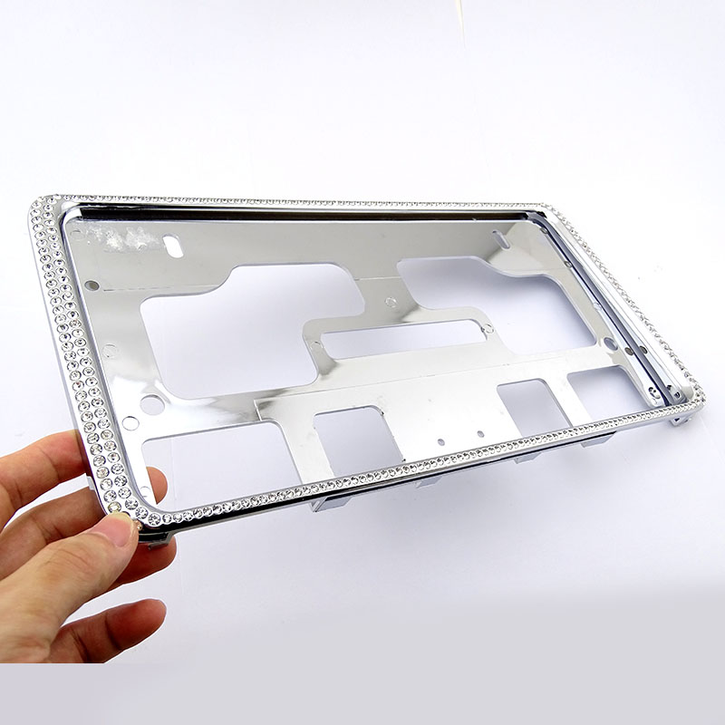 자동차 액세서리 블링 크리스탈 라인스톤 번호판 프레임, - Market Car Accessories 리뷰 및 가격