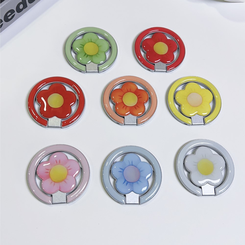 꽃 모양 자석 접이식 킥스탠드 폰 링 홀더 낙하 방지  - Car Accessories Cute 리뷰 및 가격