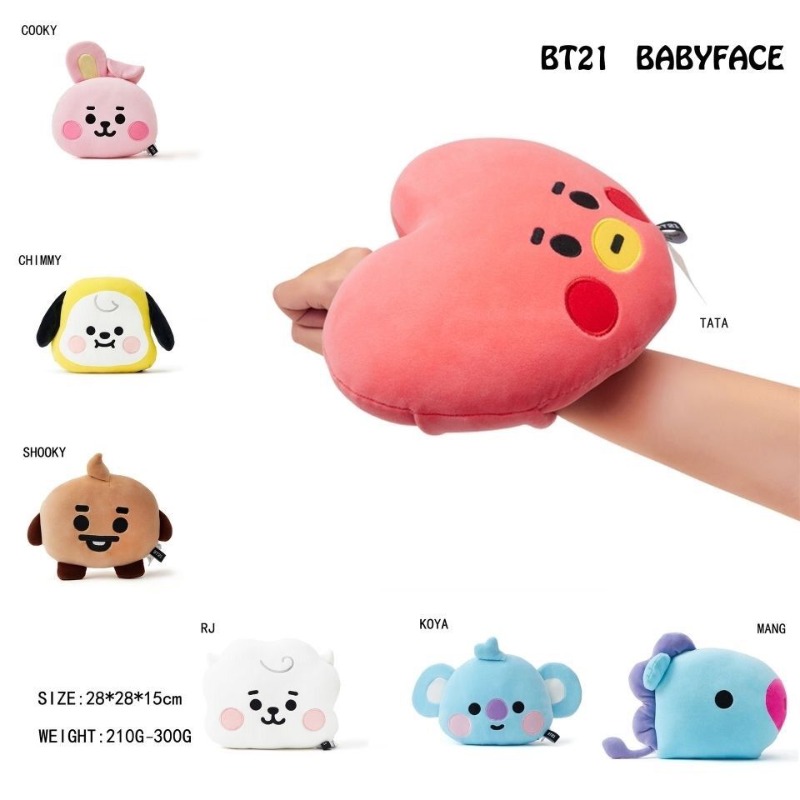 BT21 얼굴 모양의 베개 귀여운 패션 만화 맞춤형 크 - Car Accessories Cute 리뷰 및 가격