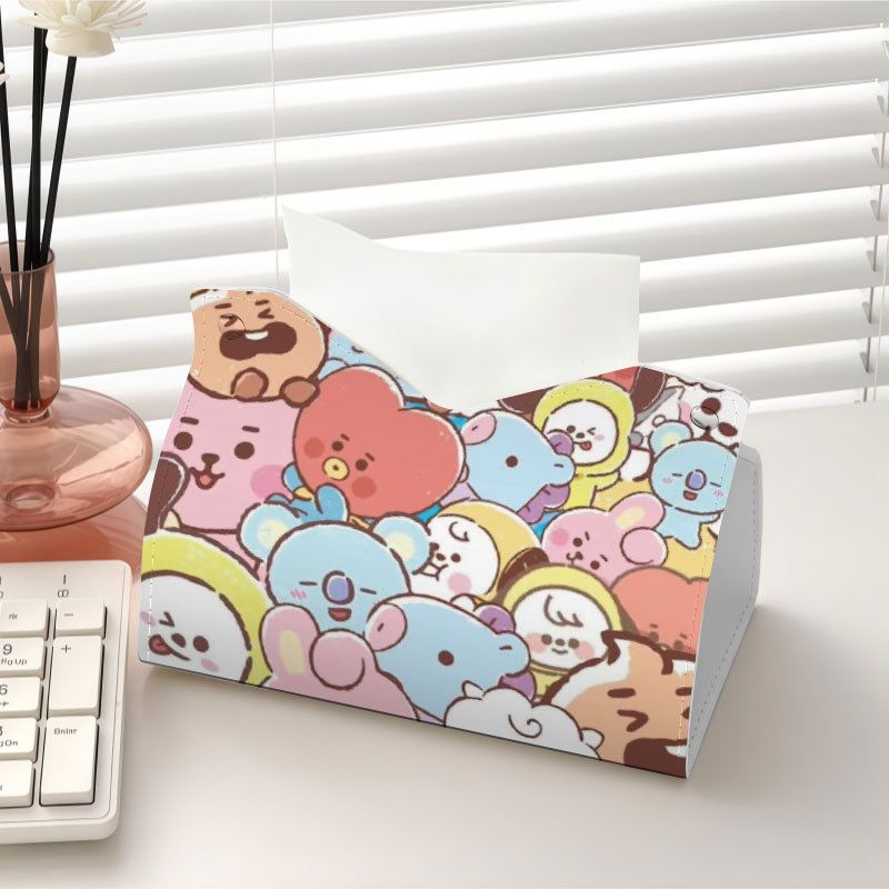BT21 아이돌 관련 종이 타월 상자 (만화 자동차 배 - Car Accessories Cute 리뷰 및 가격