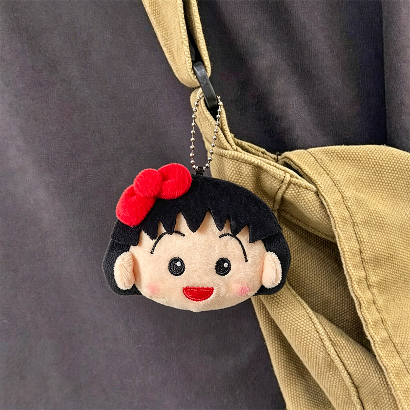 귀여운 치비 마루코짱 플러시 키체인 만화 플러시 장난감 - Car Accessories Cute 리뷰 및 가격