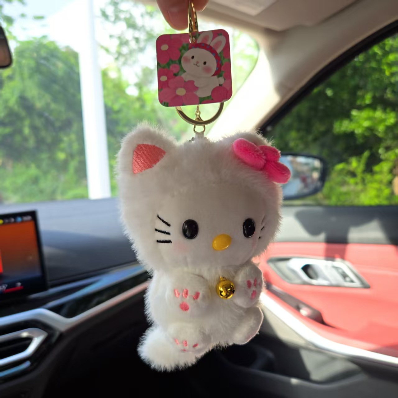 카와이 헬로키티 벨 고양이 펜던트, 고양이 장식 자동차 - Car Accessories Cute 리뷰 및 가격